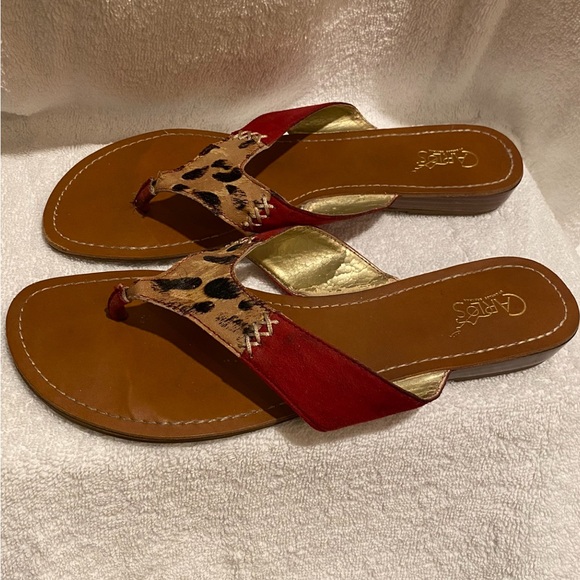 Suede on top leopard with red design great print really comfortable and sexy. - Picture 2 of 4